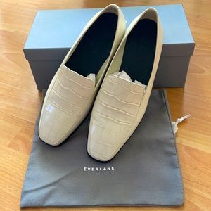 Like New Everlane The 90s Cream Leather Loafers US size 8